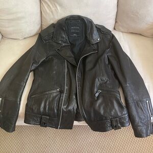 Allsaints Biker Leather Jacket Small
